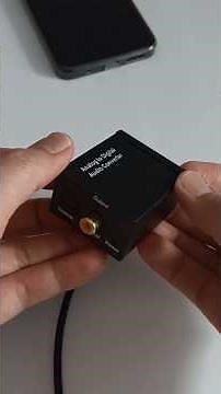 Connect Android output via SPDIF Toslink optical cable wit Analog to Digital audio Converter #shorts