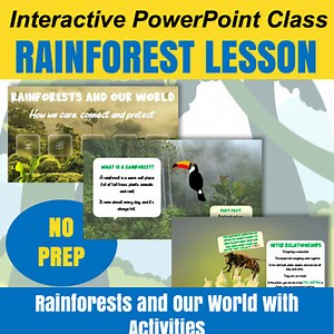 Rainforest Lesson for 2nd Grade | Interactive PowerPoint   Activities