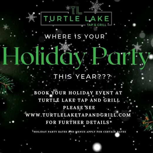 Book your holiday party now while dates are still available! #holidaypartywi #holidaypartywalworthcounty #holidaypartywisconsin ##turtlelaketapandgrillwisconsin #turtlelaketapandgrillwi #turtlelaketapandgrillevents #hiddengemwisconsin #hiddengemwi #delavanwi #janesvillewi #walworthcountyfood #walworthcountyrestaurants #elkornwi #delavanevents #lakelifewi #lakegenevawi #wisconsinmusic #delavanevents #lakelifewi #lakegenevawi | Turtle Lake Tap & Grill