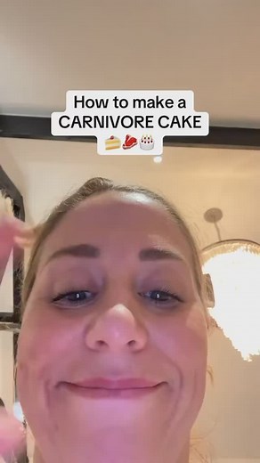 How to make CARNIVORE CAKE 🍰 🥩🎂 Such a highly requested video! I hope this helps curb some of your cravings— this was a life saver when I first started on our carnivore diet. No guilt either! Cake Recipe: 8 eggs 1 cup full fat double cream 1/2 cup to a cup of full fat cream cheese 1 tablespoon vanilla (optional) Couple tablespoons Truvia (optional) Pinch of salt Ice cream: 3 eggs 1 cup double cream Vanilla Pinch of salt Cake recipe inspired by @steakandbuttergal — gonna try some cupcakes next