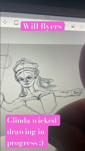 Glinda drawing wicked