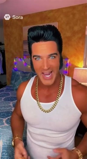 Elvis in full Jersey Shore Mode