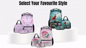 School Backpack for Girls - 17 Inch Large Capacity Aesthetic Kid Backpack - Pink Durable Mermaid Bookbag for School, Travel and Camp