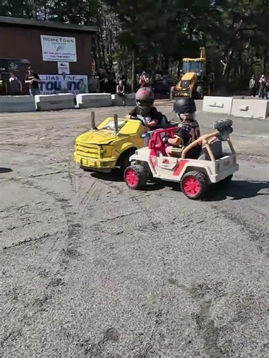 Powerwheels Demolition Derby - Kids in their Powerwheels