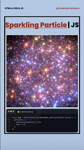 Insane Sparkling Particle Explosion made with HTML CSS JS ✨🔥 #shorts