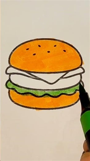 Yummy burger #BurgerArt #FoodColoring #YummyBurger #BurgerLovers #FoodieArt