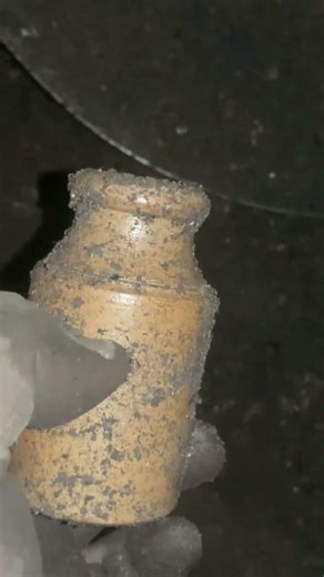 Sample or miniature stoneware blacking pot found Mudlarking or bottle digging Scotland