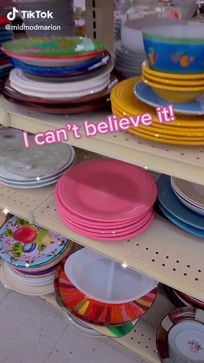 Pink Glass Dinnerware Set - Fiestaware Rose Plates