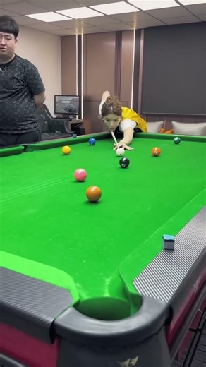 This Billiards Fluke is Unreal #billiards #pool #trickshot #viral #short #snooker