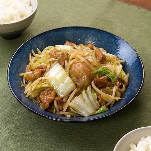 簡単すぐできる！白菜ともやしと豚肉のオイスター炒めのレシピ | デリッシュキッチン