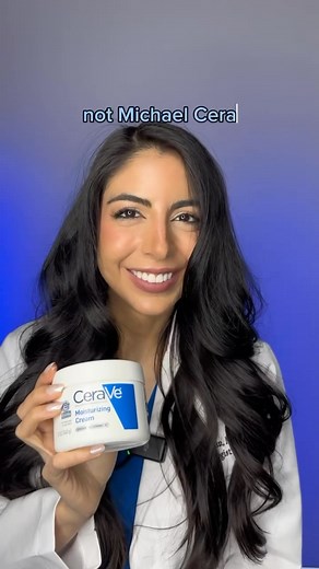 CeraVe Skincare on Instagram: "Cera stands for ceramides, NOT Michael Cera... Moisturize your face and body with Moisturizing Cream! A rich, and fast-absorbing moisturizer with ceramides that helps lock in moisture, restore and maintain your skin barrier 💙 ~ @dr.mina.md #CeraVe #DevelopedWithDerms #CeraVePartner"