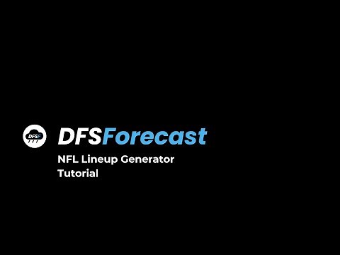 DFSForecast NFL Lineup Builder Tutorial