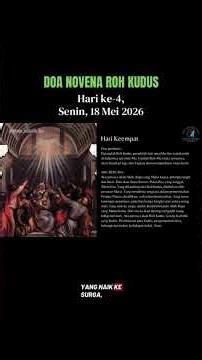 Doa Novena Roh Kudus hari ke 4. Senin, 18 Mei 2026. KESABARAN.