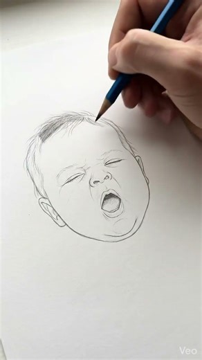 Sleepy Baby Yawn Drawing 😴👶