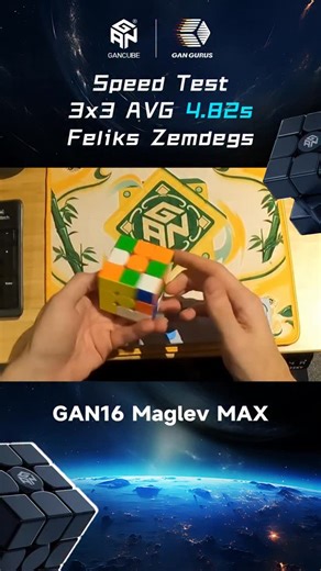 14K views · 325 reactions | Feliks Zemdegs 4.82s 3x3 AVG for the GAN16 Maglev MAX Speed Test. What a smooth solve! Want the same type of cube? Check the link to learn more: https://www.gancube.com/products/gan16-maglev-max-speed-cube #GANCUBE #GANGURUS #GANSpeedcube #speedcube #speedcuber #cubingworld #cubingcommunity | GANCUBE | Facebook