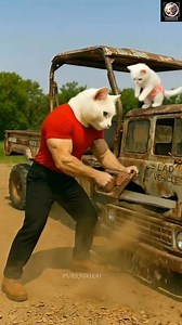 Kitten Teased for Playing with a Cardboard Farm Utility Vehicle, Dad Builds a Super Robot. #KittenAdventure #CardboardPlay #FarmRobot #CatDadAndSon #CuteKittenStory #FarmUtilityVehicle #SuperRobotBuild #WholesomeCatMoments #KittenFun #CreativeDad | Purradox AI