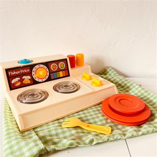 Vintage Fisher Price Toy Kitchen 1970s Kids Playset Stove Retro Kitchen Set Children Cooking Toy Mid Century Play Kitchen France - Etsy
