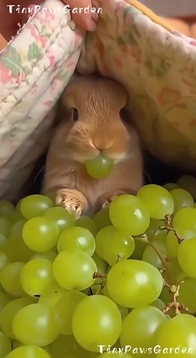 He said “just one more grape”… for the 50th time! 🐰🤣🍇 😂 100% AI video for fun & laughs! Every scene is digitally created — no real animals, babies, or people. 🐾 Enjoy and share! 🚫 No reuploads. #AIreel #AIfunny #AIanimals #AIfun #CreativeAI #AIvideo #AImagic | Tiny Paws Garden