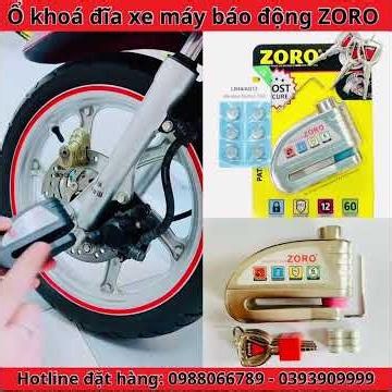 ZORO8 Motorcycle Disc Lock with Alarm