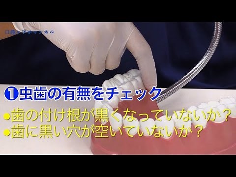 口腔内観察の手順 口腔ケアチャンネル 179