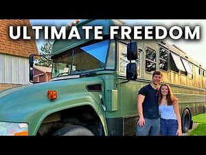 We Turned a School Bus into a Luxury TINY HOME (200 Days of Travel)