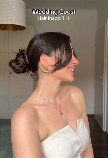 Einfache Hochzeitsgast-Bun Frisur Tutorial