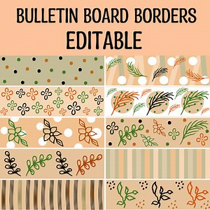 Bulletin Board Borders, Editable Classroom Borders, Back to School Borders