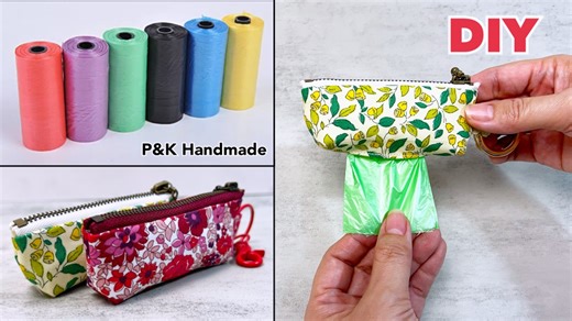 How to Make A Dog Poop Bag Holder | #diy #sewing #handmade #reels #craft #diyideas #sewingprojects | P&K Handmade