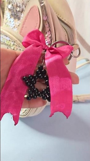 Aesthetic DIY Keychain with Beads & Ribbon | Beginner Friendly