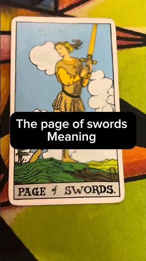 Page of swords meaning #tarot