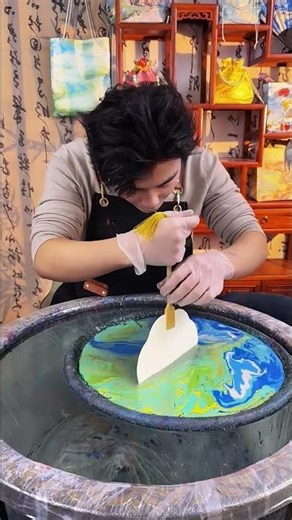 Bold colors, soft mood. My kind of balance #art #lacquer #fan #diy #handmade #lacquerfan #shorts