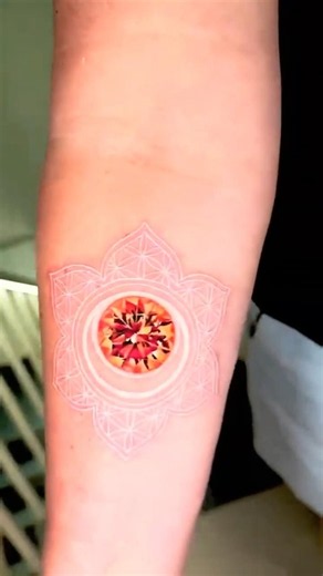 💎 White Ink Mandala Tattoo | Sacred Geometry Design 💎
