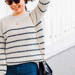 Easy Stripe Pullover - Free Crochet Sweater Pattern   Video | ForTheFrills