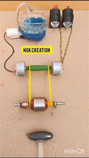 Free Energy Water Pump Experiment ⚡💧 | DC Motor DIY #Shorts