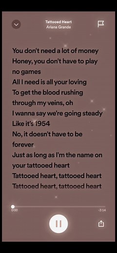 Ariana Grande Tattooed Heart Full Song Lyrics