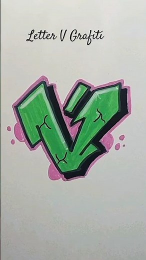Simple letter V #draw #tutorial #graffiti #art #drawing