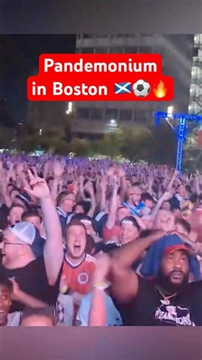 Pandemonium in Boston as Hundreds of Scotland Fans Celebrate Goal