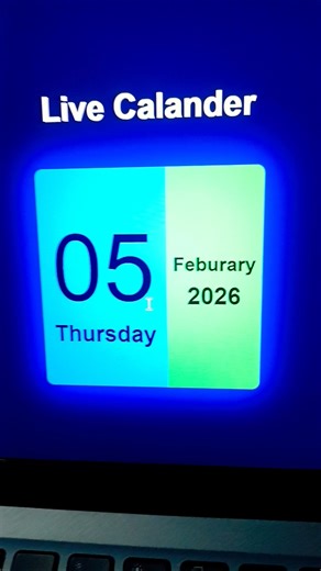 Live Calander ✅💬 #coding