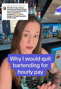 Replying to @gr1msy Why American bartenders prefer tips over hourly pay #bartender #server #tippingculture #greenscreen