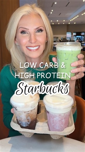 LORAfied | HACKS: Home • Kitchen • Life on Instagram: "🤩🧋DIET HACK: LOW CARB + HIGH PROTEIN STARBUCKS ⭐️🧜‍♀️ Comment: “healthy” and l’ll DM you all of my Starbucks Hacks + Dupes + Money Savers AND Low Carb Snacks 🤗 The new STBX Protein Drinks are all the rage, but did you know they are packed with sugar?! 🤯 Here’s how to enjoy the extra protein without the bad carbs 🥳 NOTE: at the moment, they don’t offer a non-dairy version for any of their protein drinks, which is a bummer…the good news: