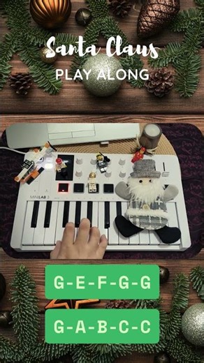 Santa Claus - Piano Play Along#pianomusic #fypシ゚viral #shortsviral #christmassong #beginnerfriendly
