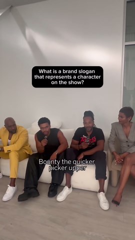 Here's how the cast of Reasonable Doubt on Hulu would describe a character from the series using brand slogans.