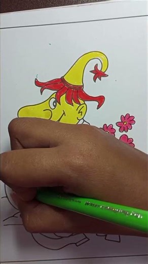 Coloring a circus person #coloringpicture