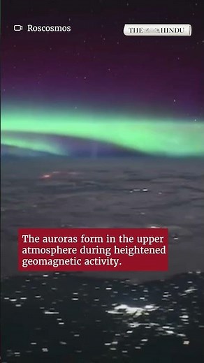 Northern lights captured from the ISS by Russian cosmonaut