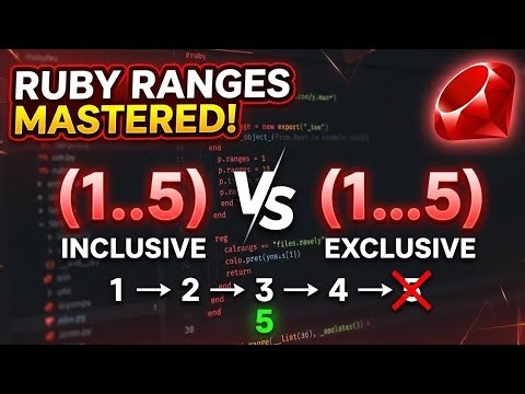 Ruby Ranges Explained 💎 Inclusive vs Exclusive (.. vs ...) | Ruby Beginner Tutorial #coding #ruby