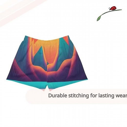 Luckeladybug Abstract Athletic Shorts Vibrant Design #luckeladybug #abstract #athletic #shorts #Luck