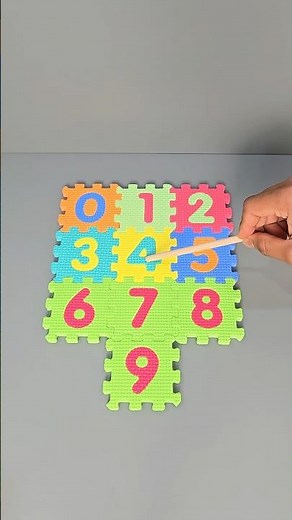 Learn Numbers with Colorful Foam Puzzle Sheet | Counting for Kids #shorts