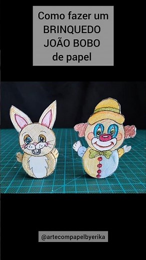 Como fazer brinquedo JOÃO BOBO de papel / brinquedo artesanal/ How to make a paper roly-poly toy diy