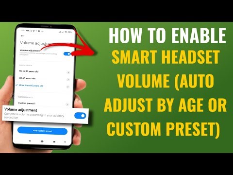 How to Enable Smart Headset Volume (Auto Adjust by Age or Custom Preset) | English