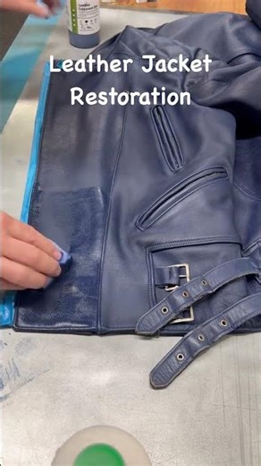 Restoring Leather Jackets applying new colour dye